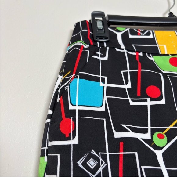 Loudmouth Martini Drinks Print Active Skort Size 2 Black Golf Sporty Preppy - Picture 4 of 10